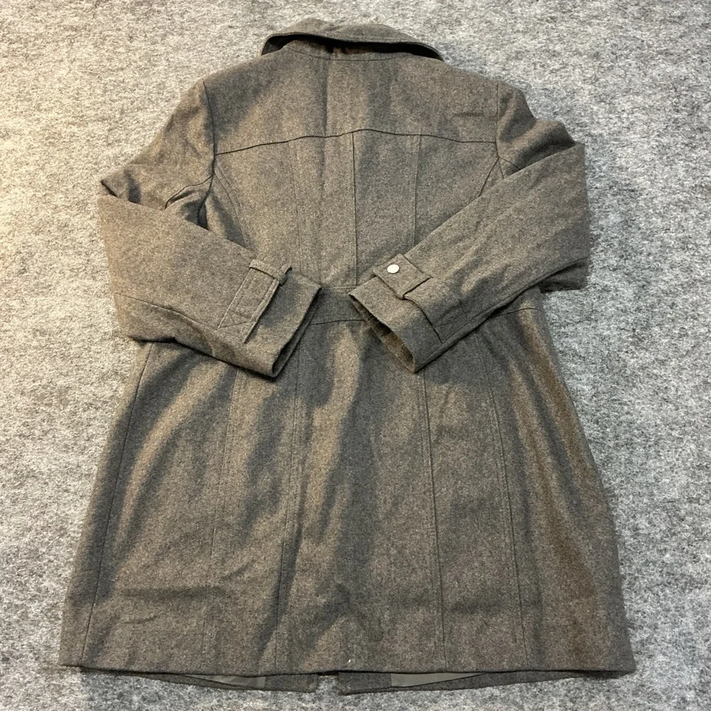 Michael Kors Wool Blend Women’s Luxurious Gray Zip Up Pea Coat Size XL - Picture 5 of 5